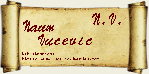 Naum Vučević vizit kartica